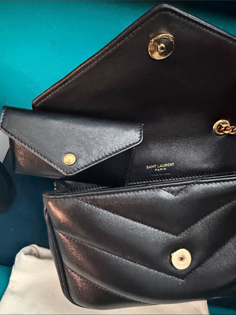 Saint Laurent Loulou Mini in Lambskin Crossbody Black - NWB - Picture 6 of 7